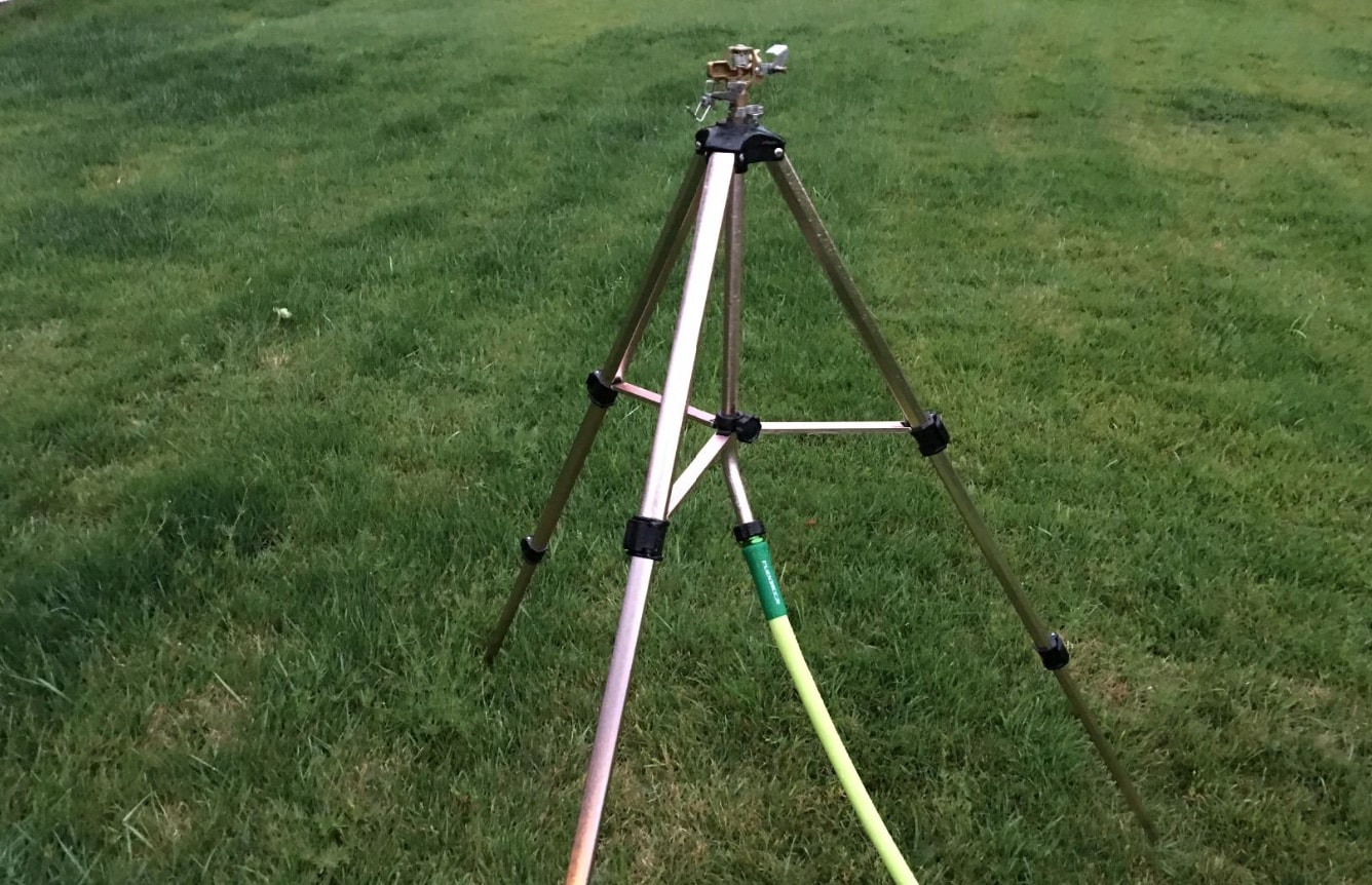 Best Tripod Lawn Sprinklers Sommerland Brass Impact Tripod Sprinkler