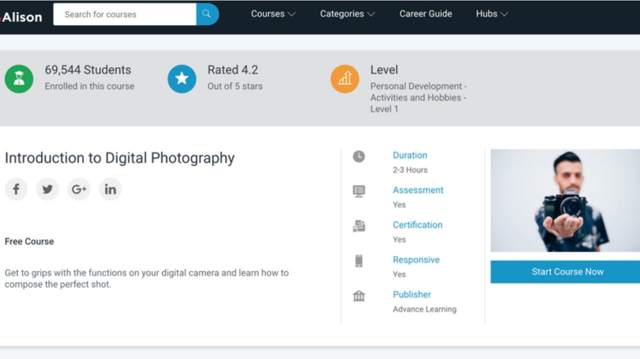 Harvard University Introduction To Digital Photography course online