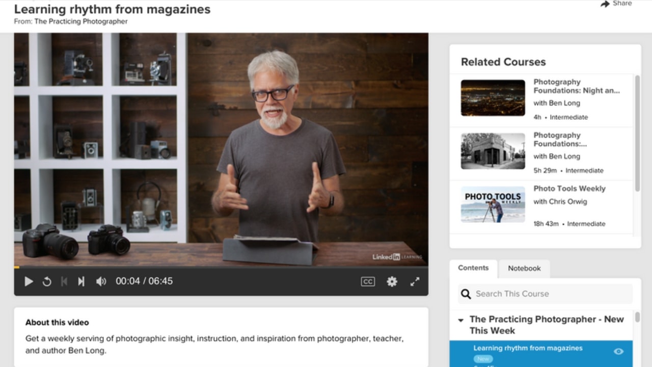 Lynda: Practicing Photographer online course free trial
