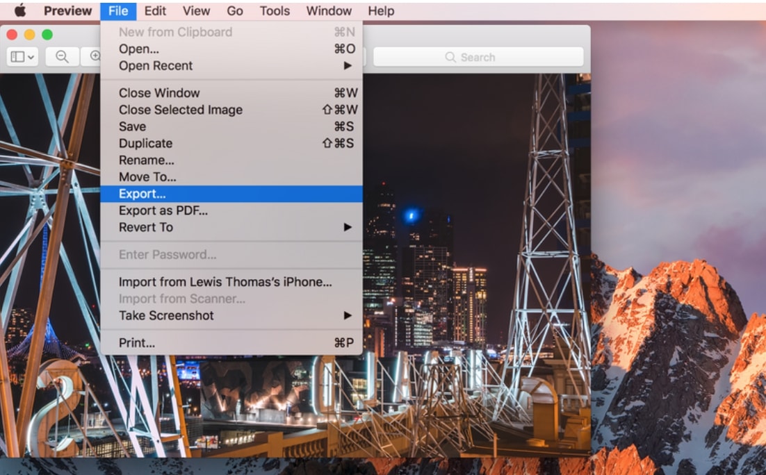 Open up the duplicate copy in Preview Open up the duplicate copy in Preview