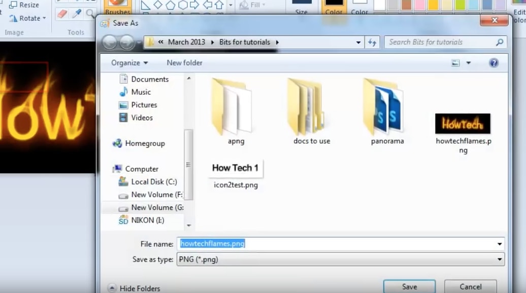 Choose your desired format to save image Choose your desired format to save image