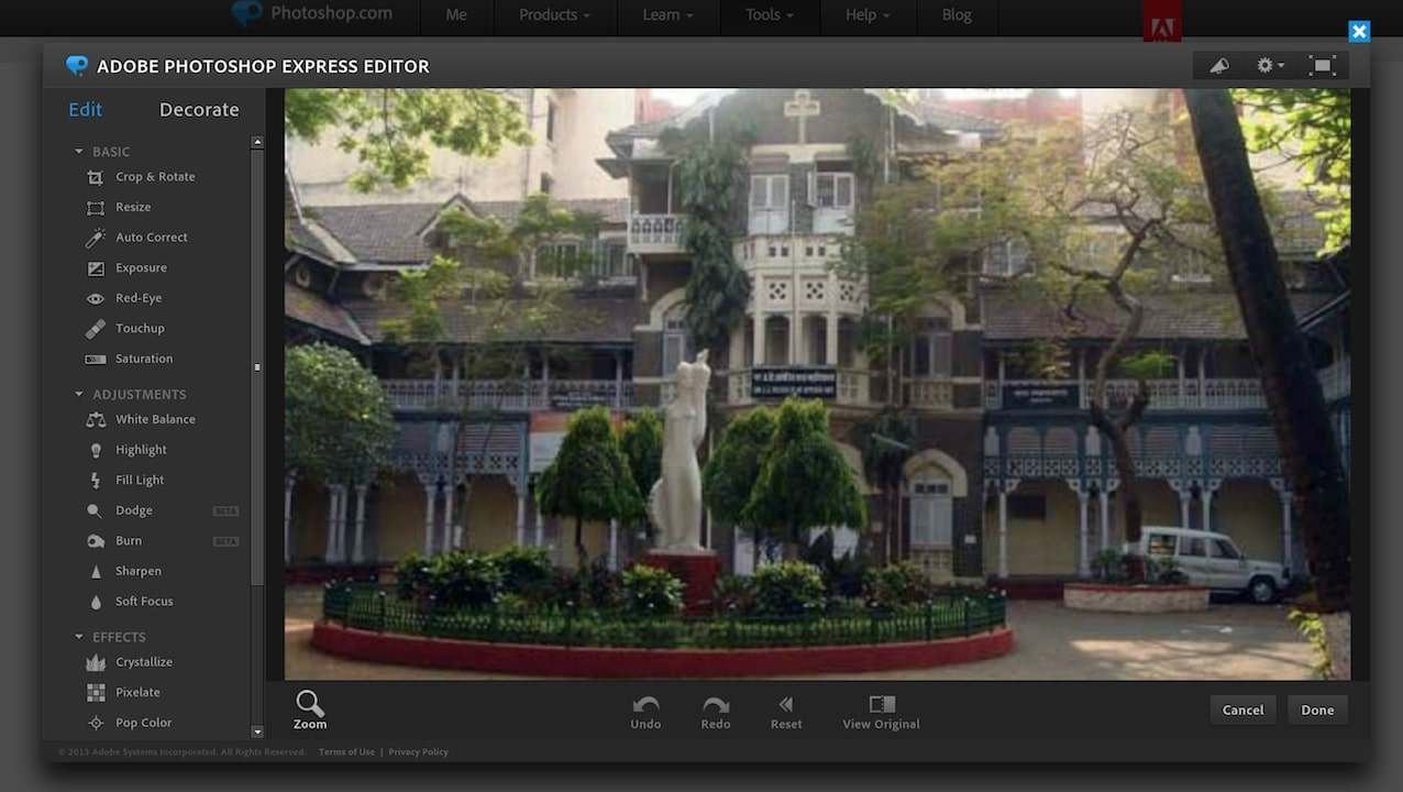 Adobe Photoshop Express Editor online Adobe Photoshop Express Editor online