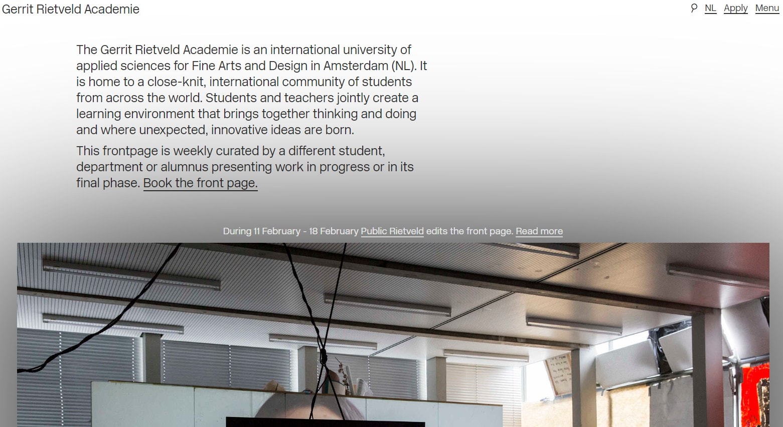 Gerrit Rietveld Academie – Netherlands Gerrit Rietveld Academie – Netherlands