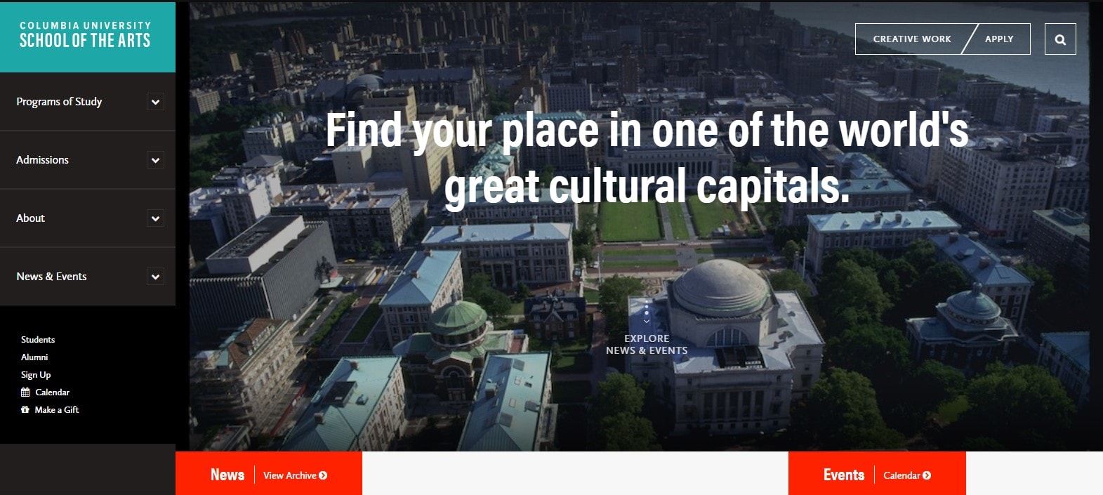 Columbia University School of the Arts Columbia University School of the Arts