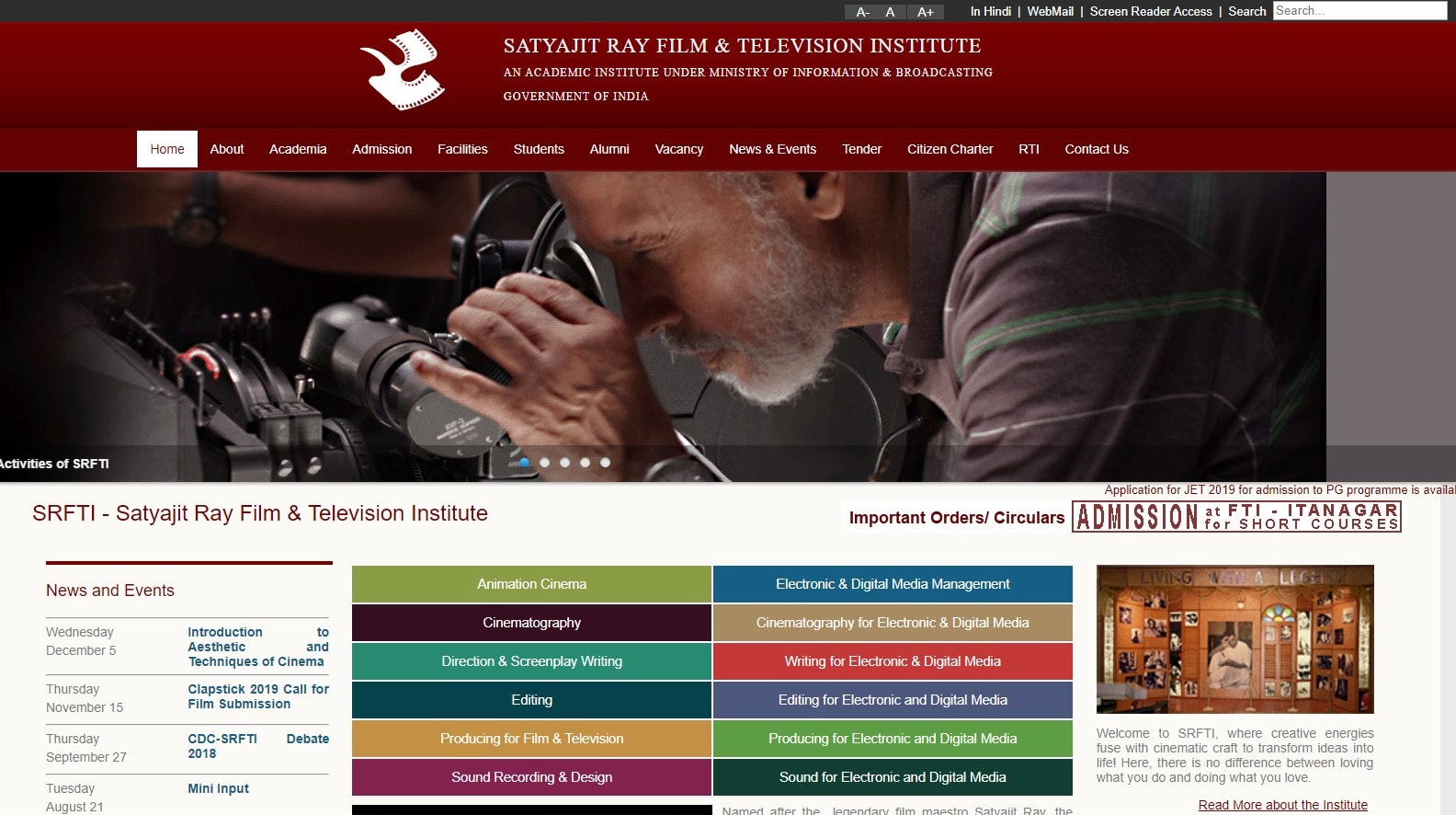 Satyajit Ray Film and Television Institute Satyajit Ray Film and Television Institute