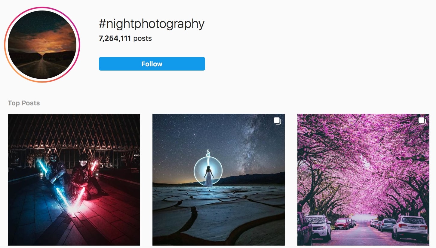 Night Photography Hashtags