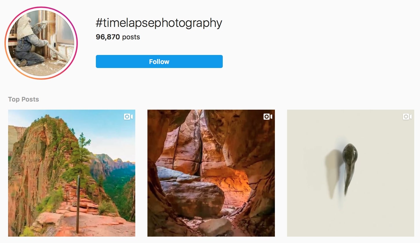 Time Lapse Photography Hashtags