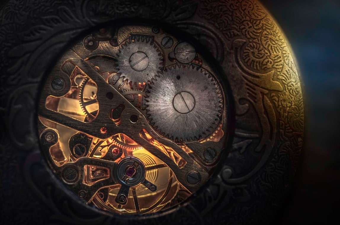 macro photography mechanical watch settings