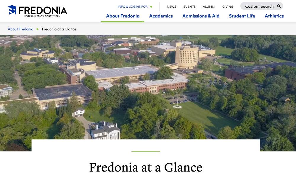 Fredonia at a Glance Fredonia at a Glance