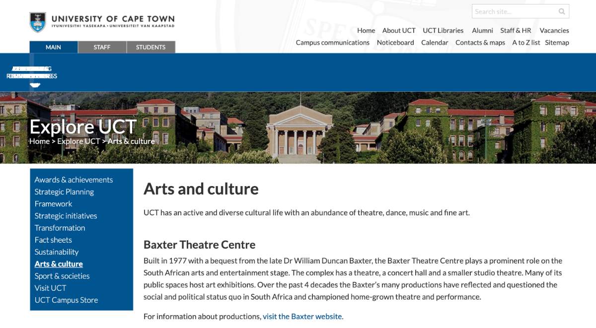 University of Cape Town University of Cape Town